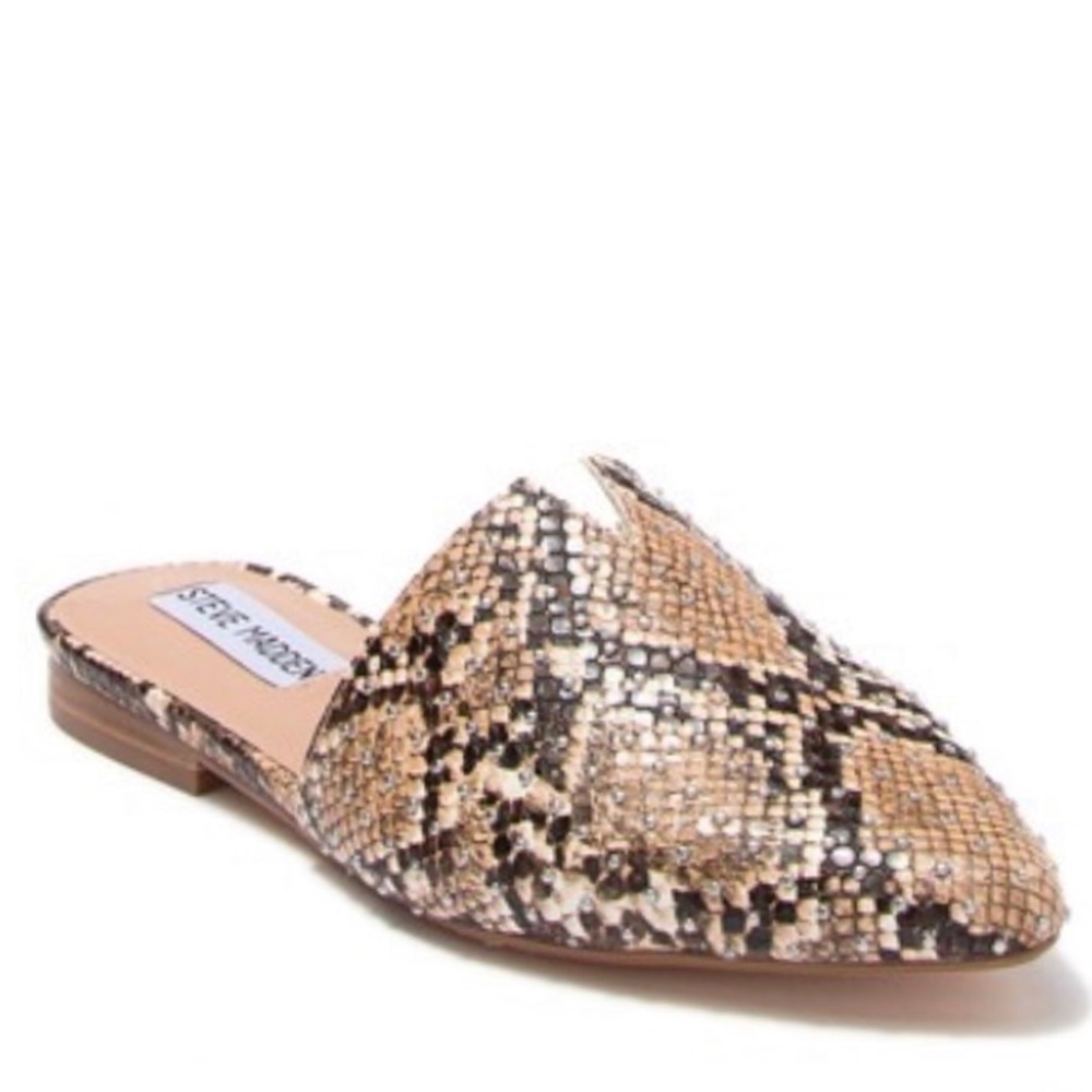 NWOT Steve Madden Ally Snake-Embossed Slip On Mule ~ 7